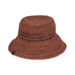 Rag & Bone Chestnut Woven Hat (rollable)